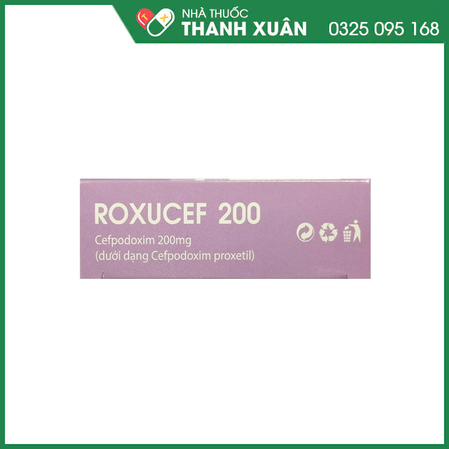 Roxucef 200 thuốc kháng sinh điều trị nhiễm khuẩn hô hấp, da và mô, tiết niệu